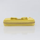 Salvatore Ferragamo Coin Purse Leather Yellow Gold Auth 205418A-5