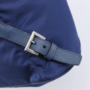 PRADA Backpack Nylon Blue Silver Auth 205419A-20