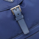PRADA Backpack Nylon Blue Silver Auth 205419A-23