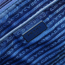 PRADA Backpack Nylon Blue Silver Auth 205419A-26