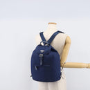 PRADA Backpack Nylon Blue Silver Auth 205419A-33