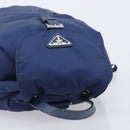 PRADA Backpack Nylon Blue Silver Auth 205419A-6