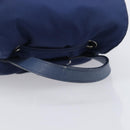 PRADA Backpack Nylon Blue Silver Auth 205419A-7