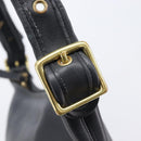 Coach Shoulder Bag Leather Black Gold Auth 205420-14