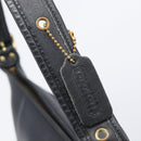 Coach Shoulder Bag Leather Black Gold Auth 205420-15