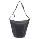 Coach Shoulder Bag Leather Black Gold Auth 205420-2