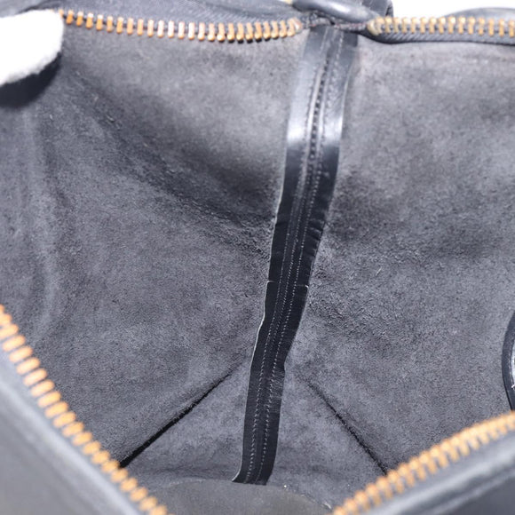 Coach Shoulder Bag Leather Black Gold Auth 205420
