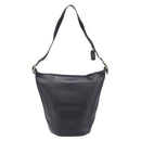 Coach Shoulder Bag Leather Black Gold Auth 205420-3