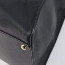 FENDI Peek A Boo X-Rite Hand Bag Leather Black Gold Auth 205424V-16