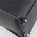FENDI Peek A Boo X-Rite Hand Bag Leather Black Gold Auth 205424V-17