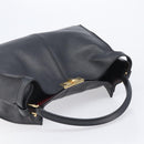 FENDI Peek A Boo X-Rite Hand Bag Leather Black Gold Auth 205424V-6