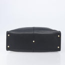 FENDI Peek A Boo X-Rite Hand Bag Leather Black Gold Auth 205424V-5