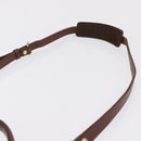 Saint Laurent Business Bag Leather 2way Brown Gold Auth 205426-12