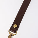 Saint Laurent Business Bag Leather 2way Brown Gold Auth 205426-15