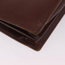 Saint Laurent Business Bag Leather 2way Brown Gold Auth 205426-19