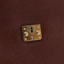 Saint Laurent Business Bag Leather 2way Brown Gold Auth 205426-25