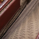Saint Laurent Business Bag Leather 2way Brown Gold Auth 205426-27