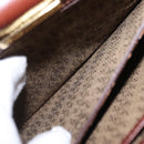 Saint Laurent Business Bag Leather 2way Brown Gold Auth 205426-36