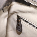 Salvatore Ferragamo Gancini Hand Bag Croco Embossing Silver Gold Auth 205427A-22
