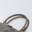 Salvatore Ferragamo Gancini Hand Bag Croco Embossing Silver Gold Auth 205427A-8