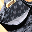 Saint Laurent Tote Bag PVC Canvas Black Gold Auth 205428-23