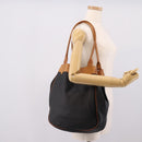 Saint Laurent Tote Bag PVC Canvas Black Gold Auth 205428-27