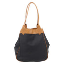Saint Laurent Tote Bag PVC Canvas Black Gold Auth 205428-2