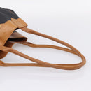 Saint Laurent Tote Bag PVC Canvas Black Gold Auth 205428-7