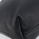 Salvatore Ferragamo Gancini Hand Bag Leather Black Silver Auth 205429A-14