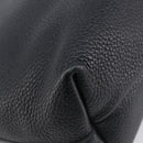 Salvatore Ferragamo Gancini Hand Bag Leather Black Silver Auth 205429A-16
