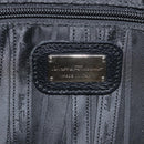 Salvatore Ferragamo Gancini Hand Bag Leather Black Silver Auth 205429A-18