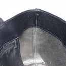 Salvatore Ferragamo Gancini Hand Bag Leather Black Silver Auth 205429A-19