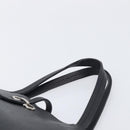 Salvatore Ferragamo Gancini Hand Bag Leather Black Silver Auth 205429A-8