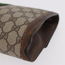 GUCCI GG Supreme Web Sherry Line Bag PVC Beige Gold 84 014 3087 25 Auth 205430-11