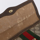 GUCCI GG Supreme Web Sherry Line Bag PVC Beige Gold 84 014 3087 25 Auth 205430-14