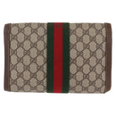 GUCCI GG Supreme Web Sherry Line Bag PVC Beige Gold 84 014 3087 25 Auth 205430-3