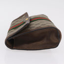 GUCCI GG Supreme Web Sherry Line Bag PVC Beige Gold 84 014 3087 25 Auth 205430-5