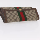 GUCCI GG Supreme Web Sherry Line Bag PVC Beige Gold 84 014 3087 25 Auth 205430-6