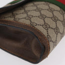 GUCCI GG Supreme Web Sherry Line Bag PVC Beige Gold 84 014 3087 25 Auth 205430-8