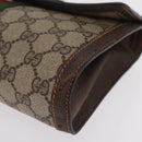 GUCCI GG Supreme Web Sherry Line Bag PVC Beige Gold 84 014 3087 25 Auth 205430-9
