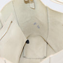 CELINE Vertical Cabas Tote Bag Leather 2way White Gold Auth 205444-22