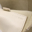 CELINE Vertical Cabas Tote Bag Leather 2way White Gold Auth 205444-12