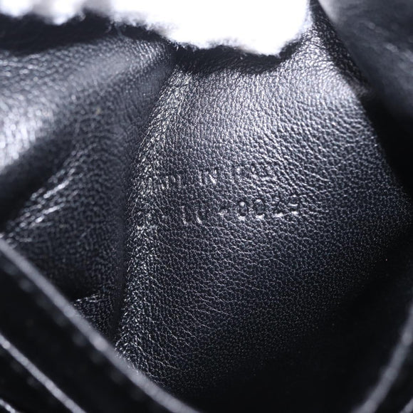 Christian Dior Chain Cannage Bag Patent Leather Black Silver Auth 205445V