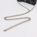 Christian Dior Chain Cannage Bag Patent Leather Black Silver Auth 205445V-7