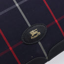 Burberrys Nova Check Shoulder Bag Canvas Navy Gold Auth 205448-17