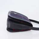 Burberrys Nova Check Shoulder Bag Canvas Navy Gold Auth 205448-3
