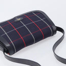Burberrys Nova Check Shoulder Bag Canvas Navy Gold Auth 205448-6