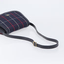 Burberrys Nova Check Shoulder Bag Canvas Navy Gold Auth 205448-7