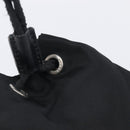 PRADA Purse Pouch Nylon Black Silver Auth 205450A-9