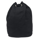 PRADA Purse Pouch Nylon Black Silver Auth 205450A-2